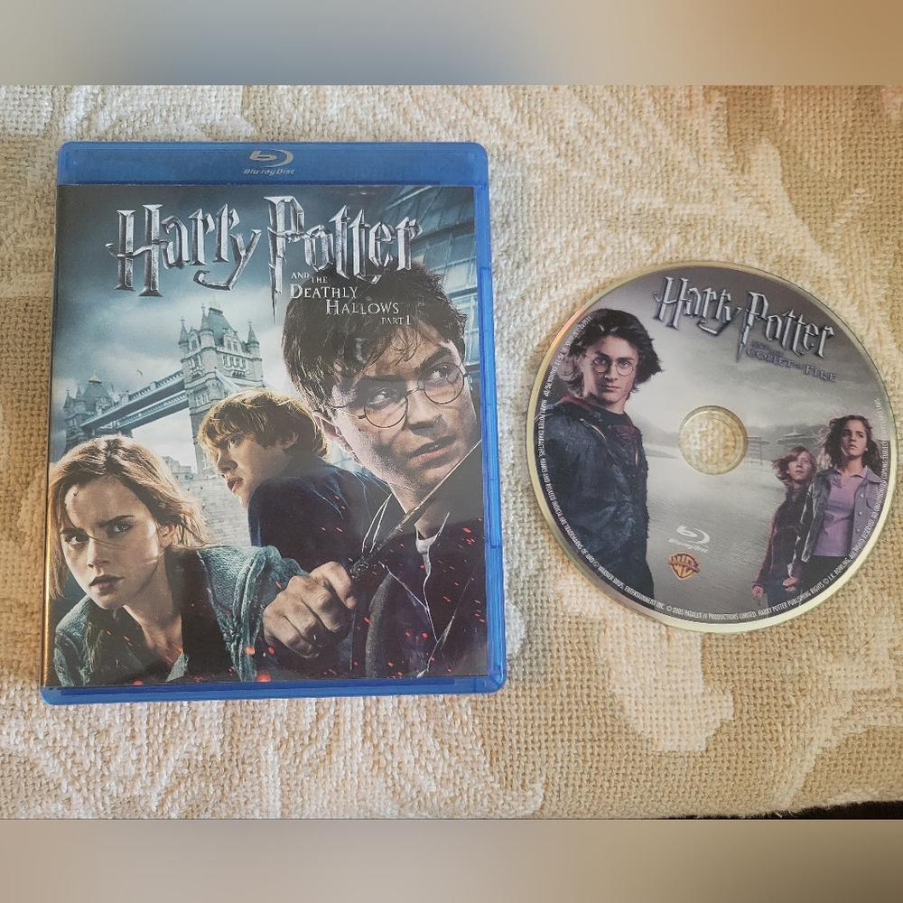 Harry Potter | deathly hallows pt 1 & goblet of fire blu ray dvd